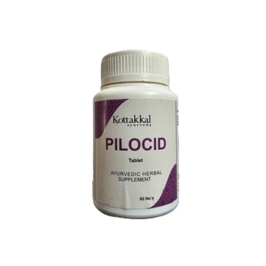 Pilocid Tablet Box, Ayurvedic Product manufactured by Arya Vaidya Sala, Kottakkal Ayurveda for USA Distribution