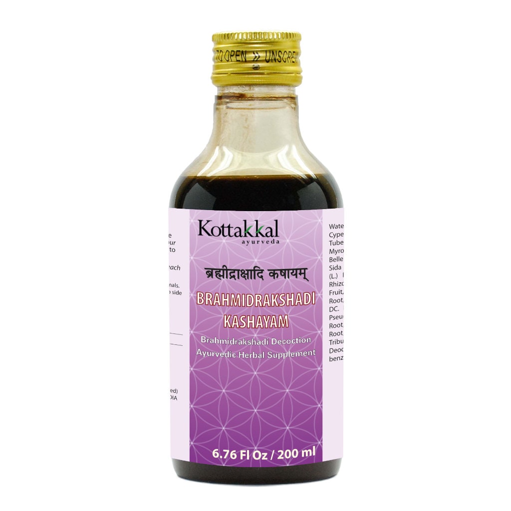 Brahmidrakshadi Kashayam Bottle, Ayurvedic Product manufactured by Arya Vaidya Sala, Kottakkal Ayurveda for USA Distribution