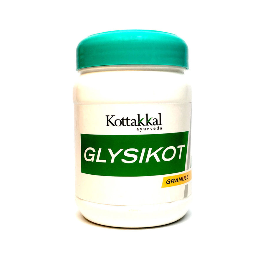 Glysikot Granule Bottle, Ayurvedic Product manufactured by Arya Vaidya Sala, Kottakkal Ayurveda for USA Distribution