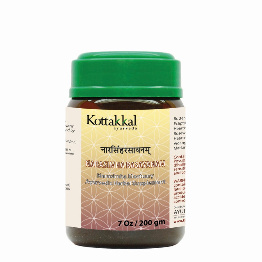Narasimha Rasayanam Bottle, Ayurvedic Product manufactured by Arya Vaidya Sala, Kottakkal Ayurveda for USA Distribution