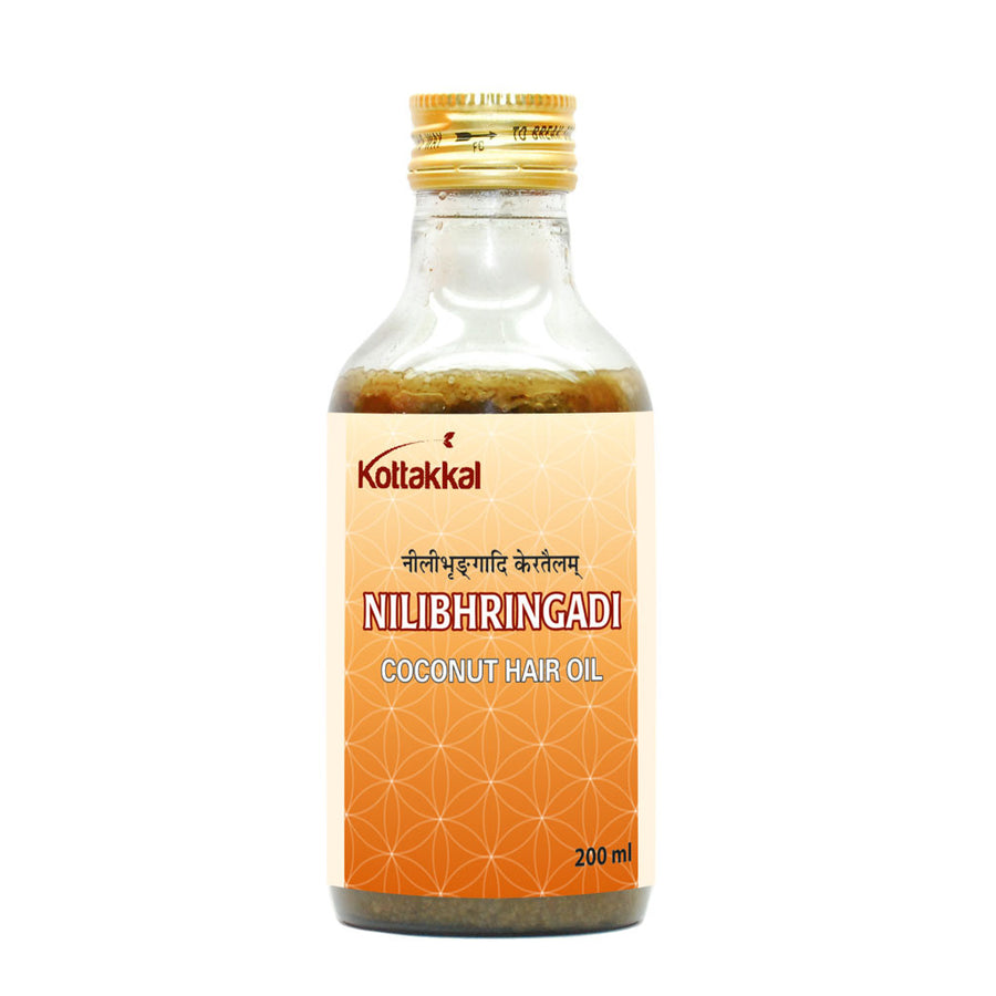 Nilibringadi Coconut Hair Oil Bottle, Ayurvedic Product manufactured by Arya Vaidya Sala, Kottakkal Ayurveda for USA Distribution