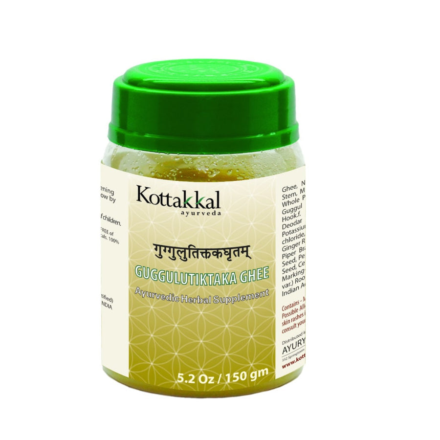 Guggulutiktaka Ghritam Bottle, Ayurvedic Product manufactured by Arya Vaidya Sala, Kottakkal Ayurveda for USA Distribution