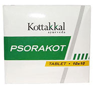 Psorakot Tablet Box, Ayurvedic Product manufactured by Arya Vaidya Sala, Kottakkal Ayurveda for USA Distribution