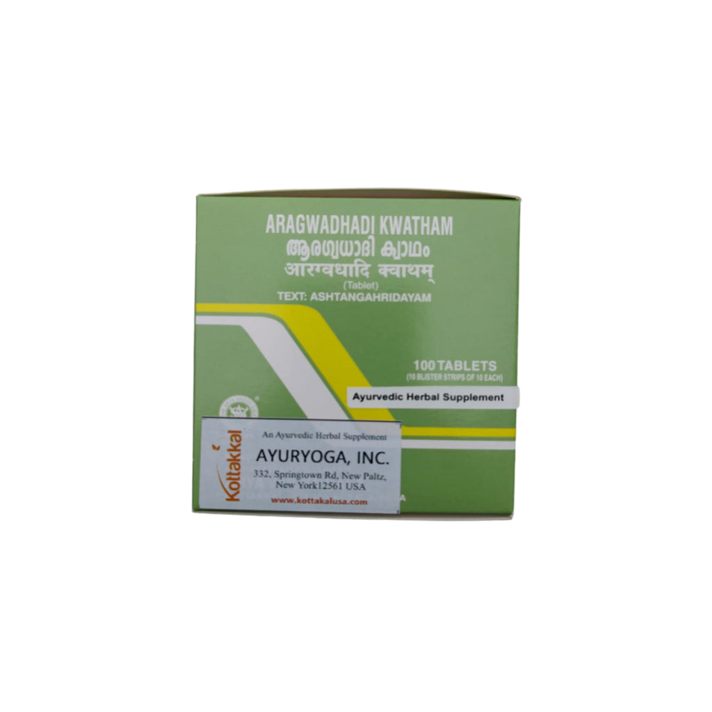 Aragwadhadi Kwatham Box, Ayurvedic Product manufactured by Arya Vaidya Sala, Kottakkal Ayurveda for USA Distribution