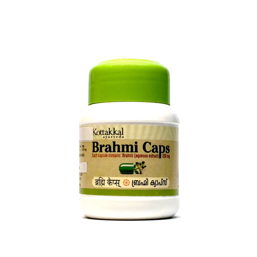 Brahmi Caps Bottle, Ayurvedic Product manufactured by Arya Vaidya Sala, Kottakkal Ayurveda for USA Distribution