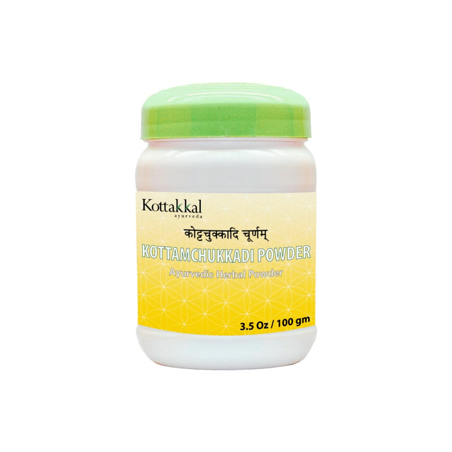 Kottamchukkadi Churnam Bottle, Ayurvedic Product manufactured by Arya Vaidya Sala, Kottakkal Ayurveda for USA Distribution