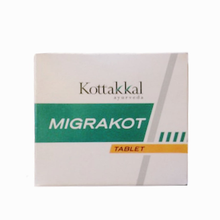 Migrakot Tablet Box, Ayurvedic Product manufactured by Arya Vaidya Sala, Kottakkal Ayurveda for USA Distribution